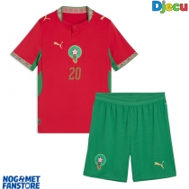 Maroko Ayoub El Kaabi #20 Domaci Dres za djecu SP 2026 Kratak Rukav (+ Kratke hlače)